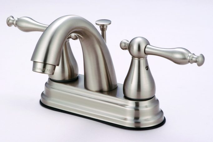 Brushed Nickel Dual Handle FAucet